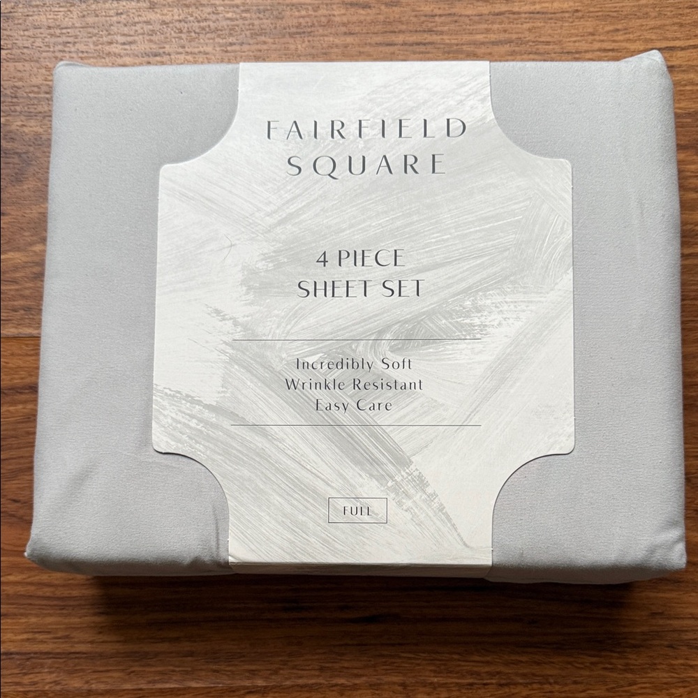 FAIRFIELD SQUARE 4-Piece Sheet Set - Gray- FULL SIZE